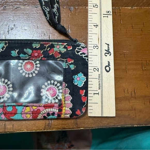 Vera Bradley Black and Red Floral ID holder with matching lanyard - Picture 9 of 9